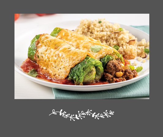 Cigares au chou à la mexicaine et pomme de terre rissolées