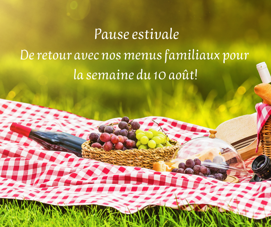Pause estivale. De retour le 7 aout.