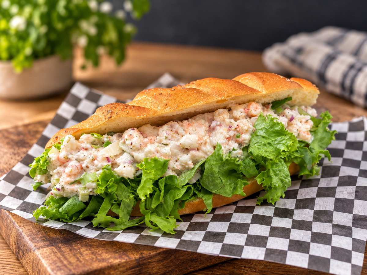 Les lunchs de L’Affamé - Guédille aux crevettes